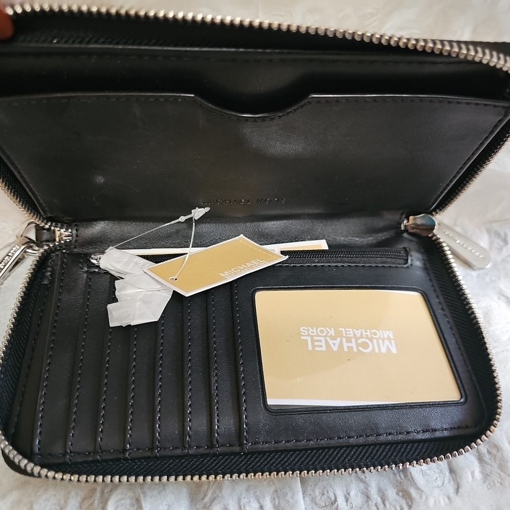 Michael Kors Silver  Embossed Wallet - Picture 3 of 4